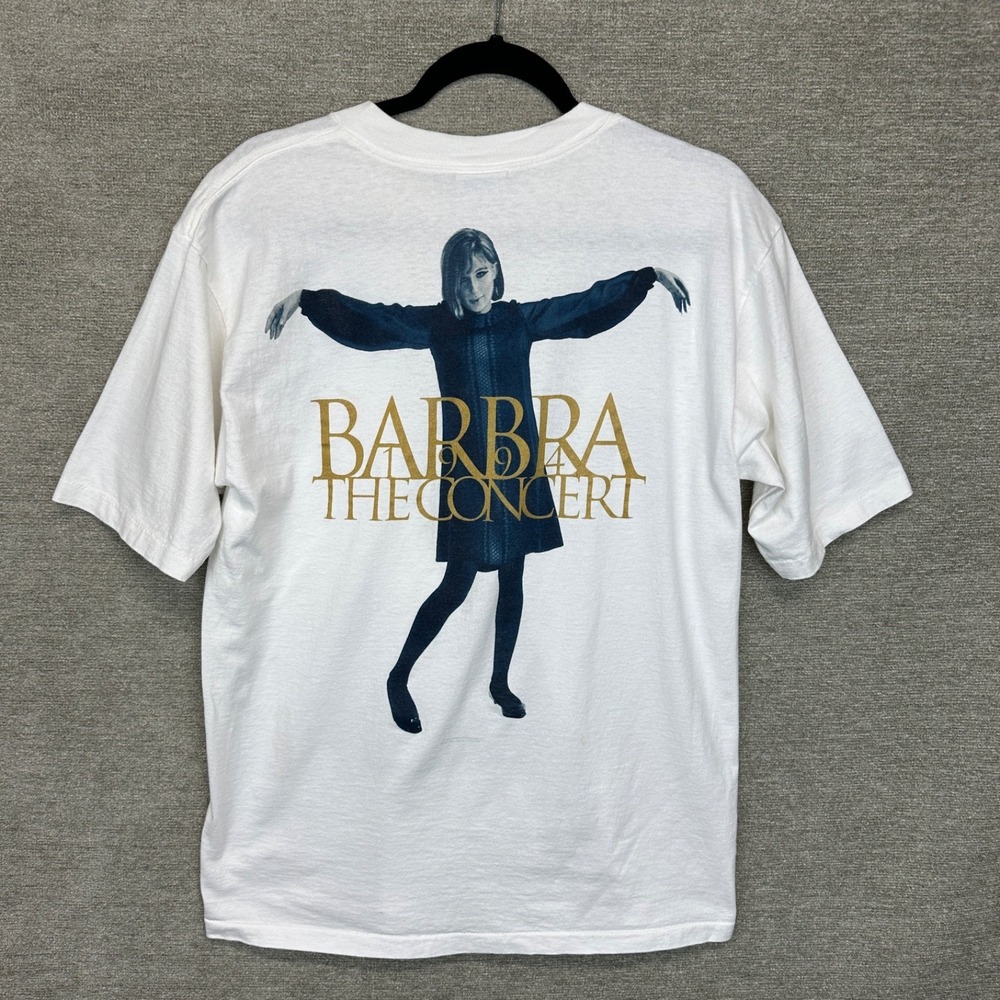 Vintage Barbra Streisand 1994 The Concert Tour T-Shirt White Large Single Stitch - Picture 2 of 12